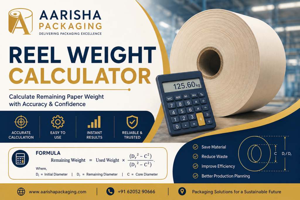 kraft paper reel weight calculation formula